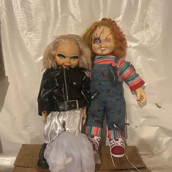 Vintage good guys Chucky and bride of Chucky large dolls very good condition